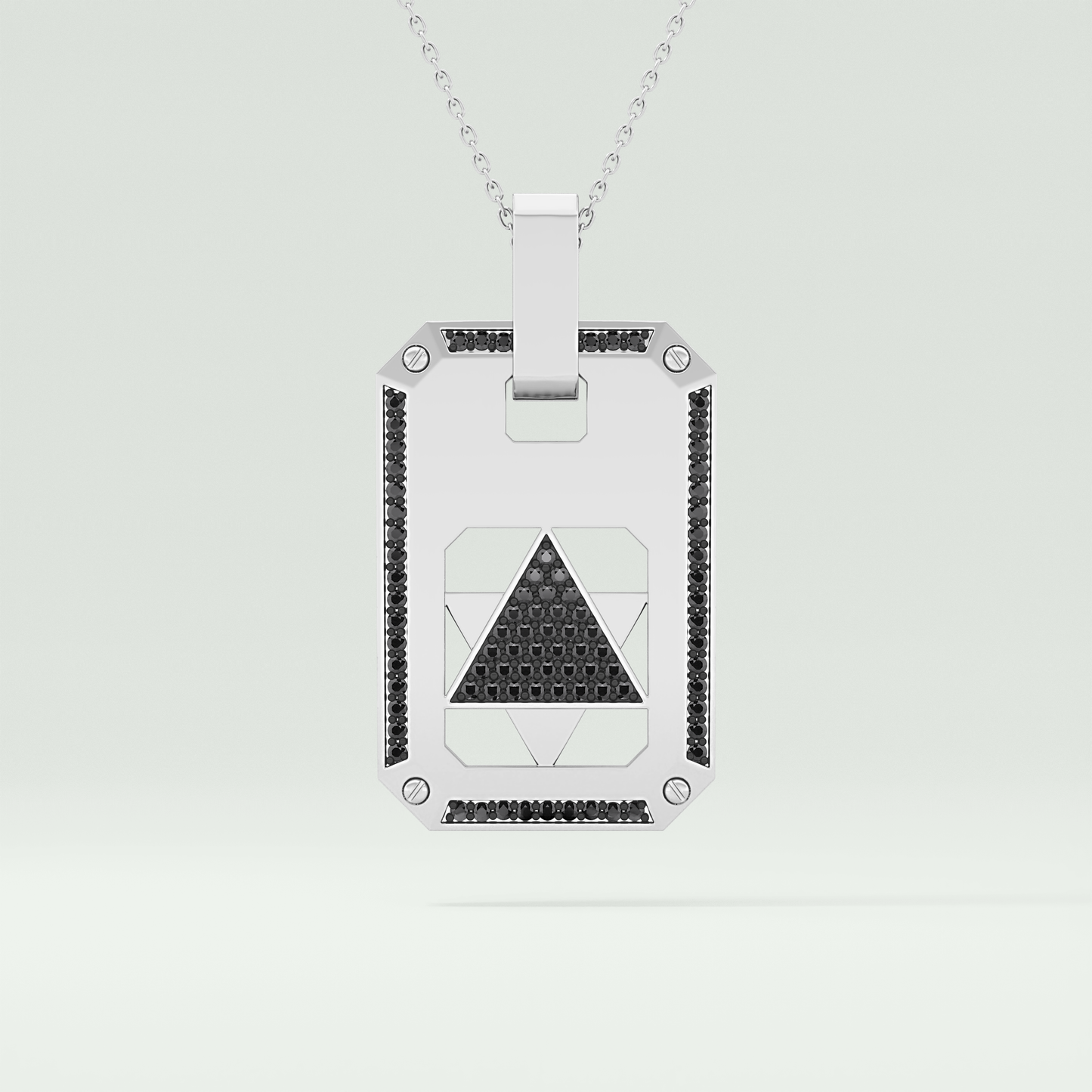 0.90 CT Star Shaped Black Moissanite Diamond Stones Necklace For Him 5