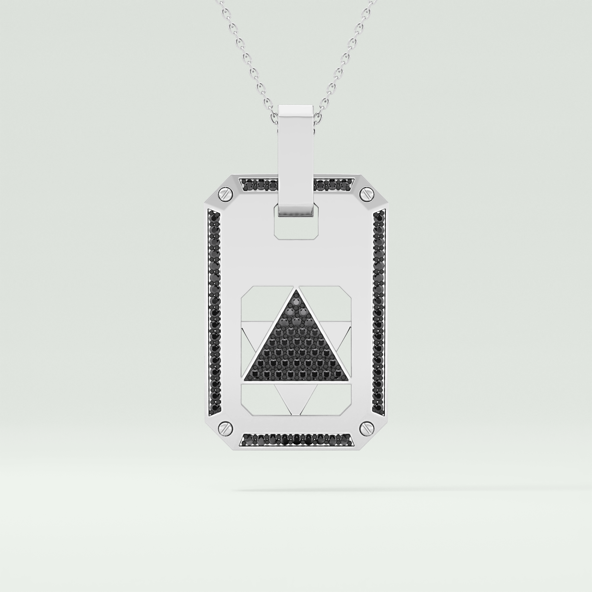 0.90 CT Star Shaped Black Moissanite Diamond Stones Necklace For Him 5