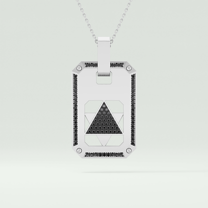 0.90 CT Star Shaped Black Moissanite Diamond Stones Necklace For Him 5