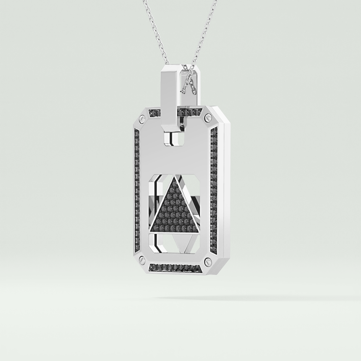 0.90 CT Star Shaped Black Moissanite Diamond Stones Necklace For Him 6