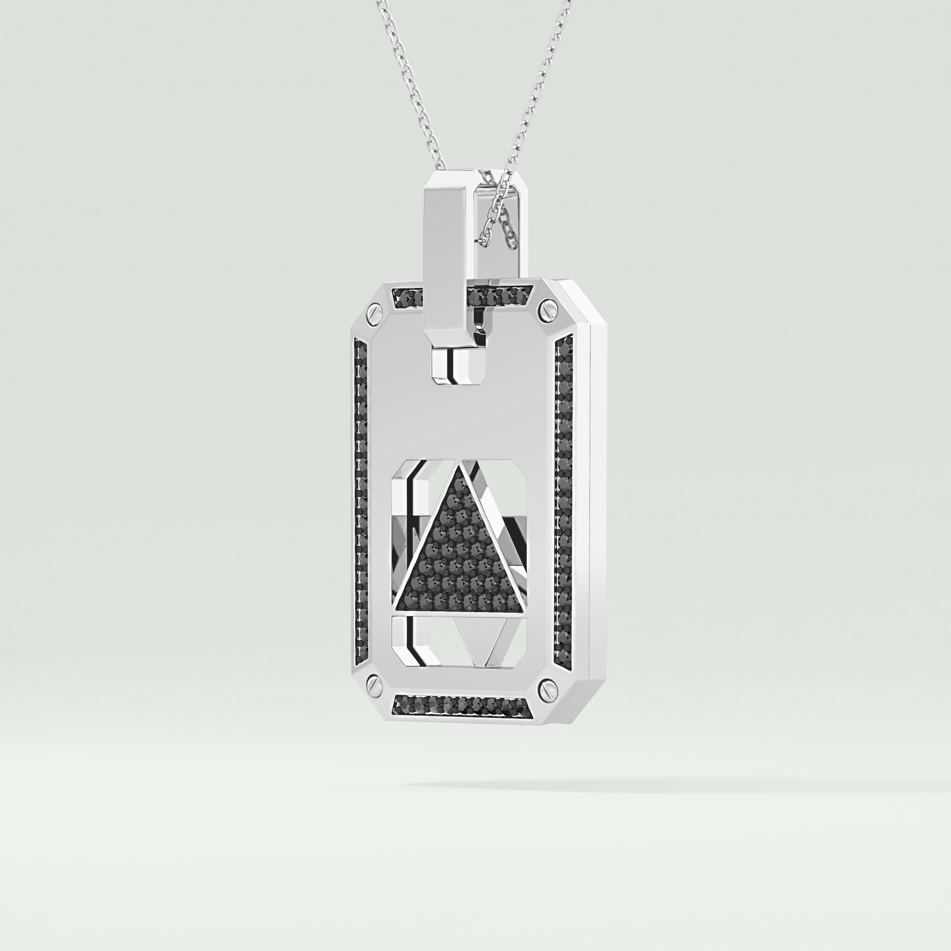 0.90 CT Star Shaped Black Moissanite Diamond Stones Necklace For Him 6