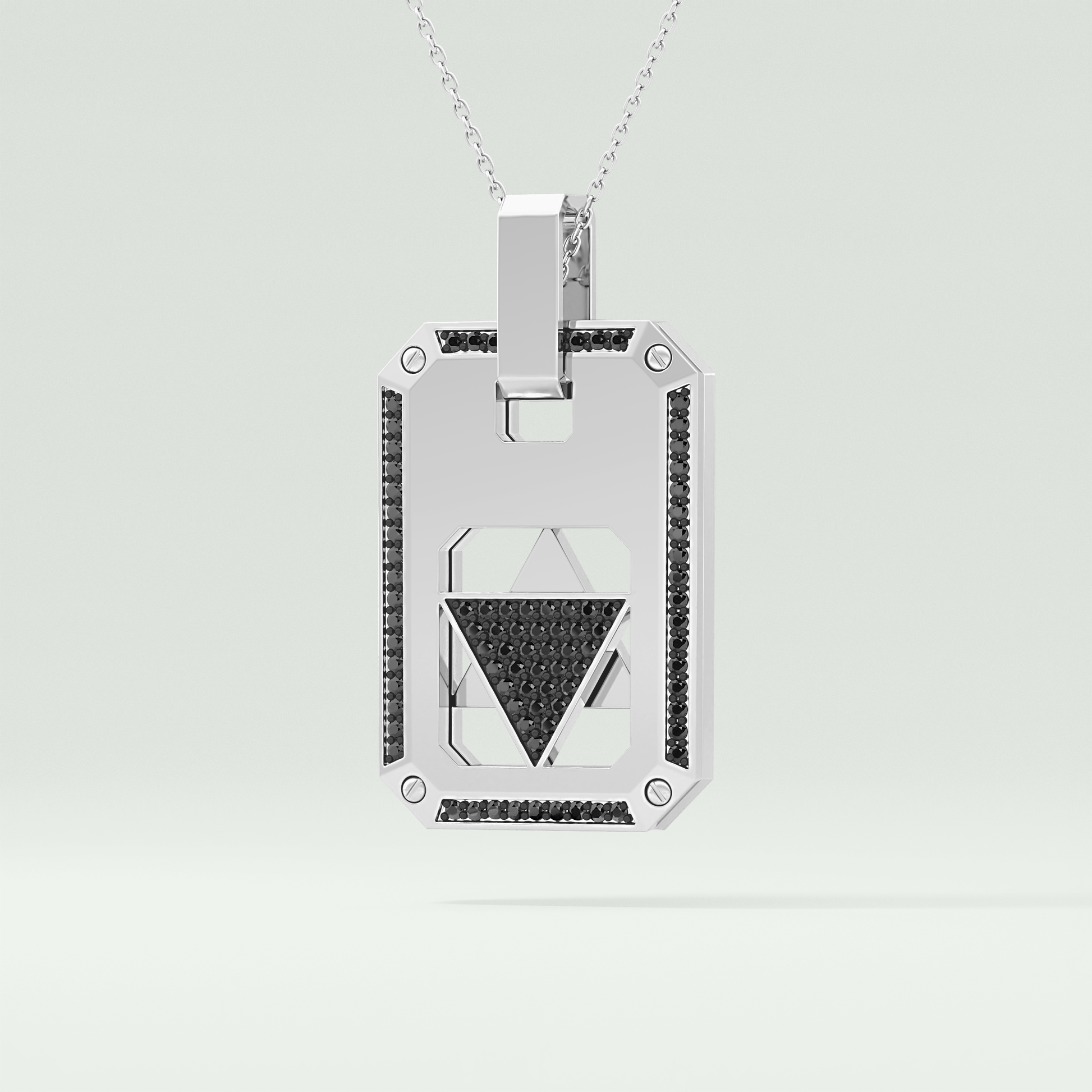 0.90 CT Star Shaped Black Moissanite Diamond Stones Necklace For Him 7