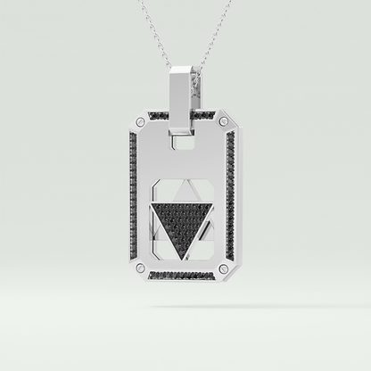 0.90 CT Star Shaped Black Moissanite Diamond Stones Necklace For Him 7