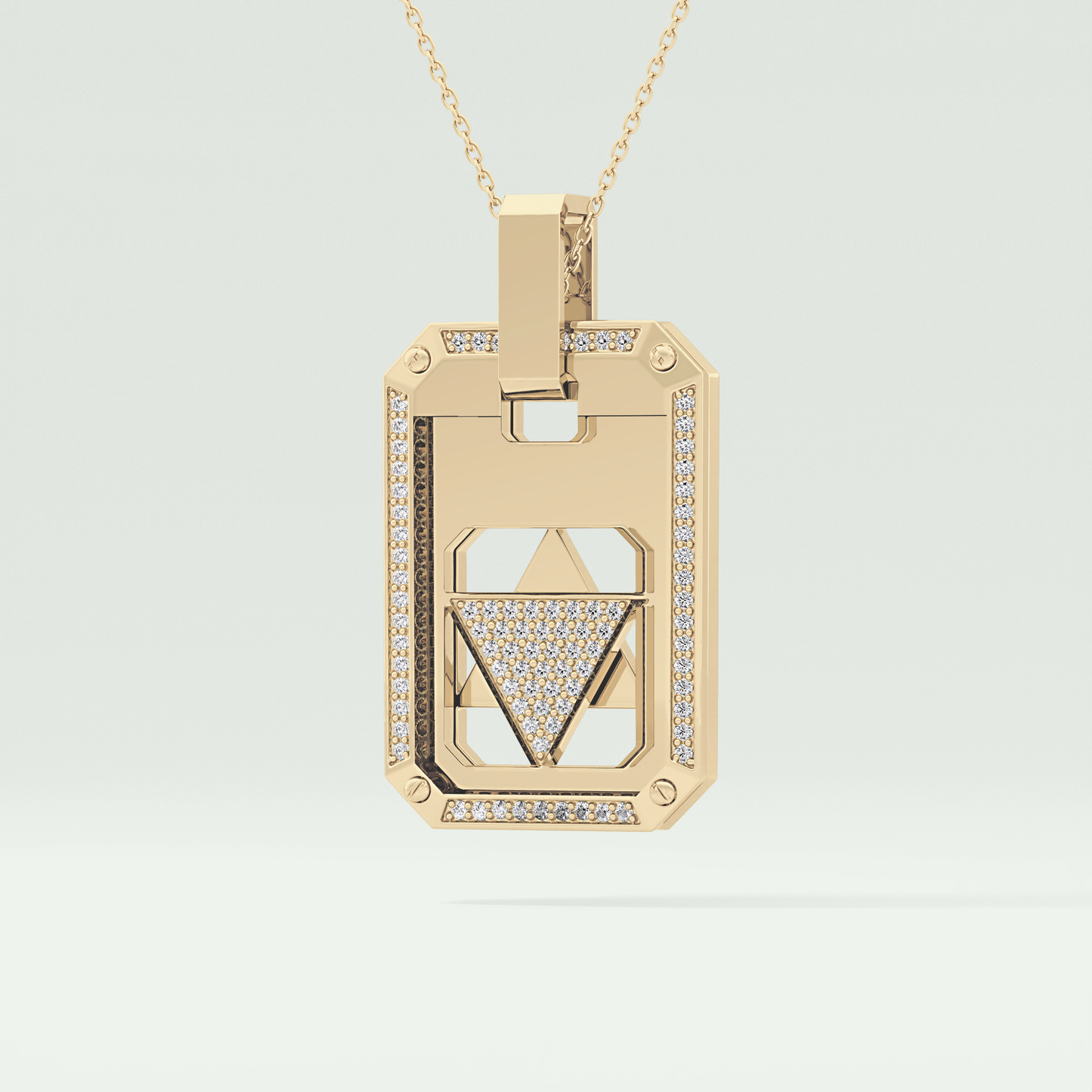 0.90 CT Round Cut Moissanite Diamond Stones Necklace For Him 3