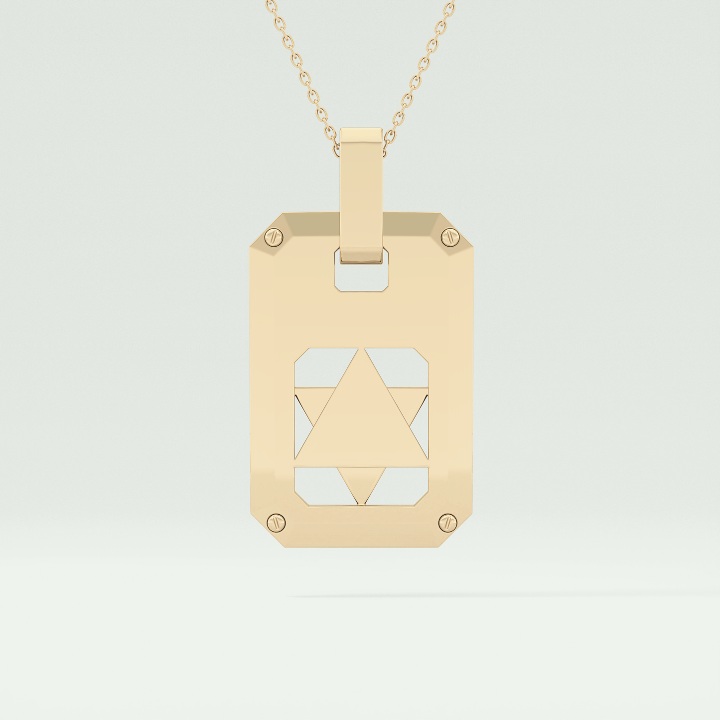 Unique Polished Star Shaped Necklace For Men