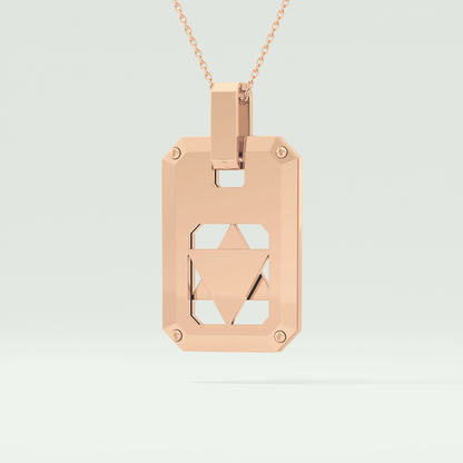 Unique Polished Star Shaped Necklace For Men