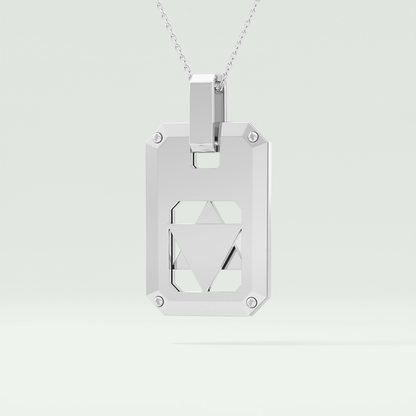 Unique Polished Star Shaped Necklace For Men