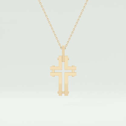 Polished Cross Unique Necklace For Him 1