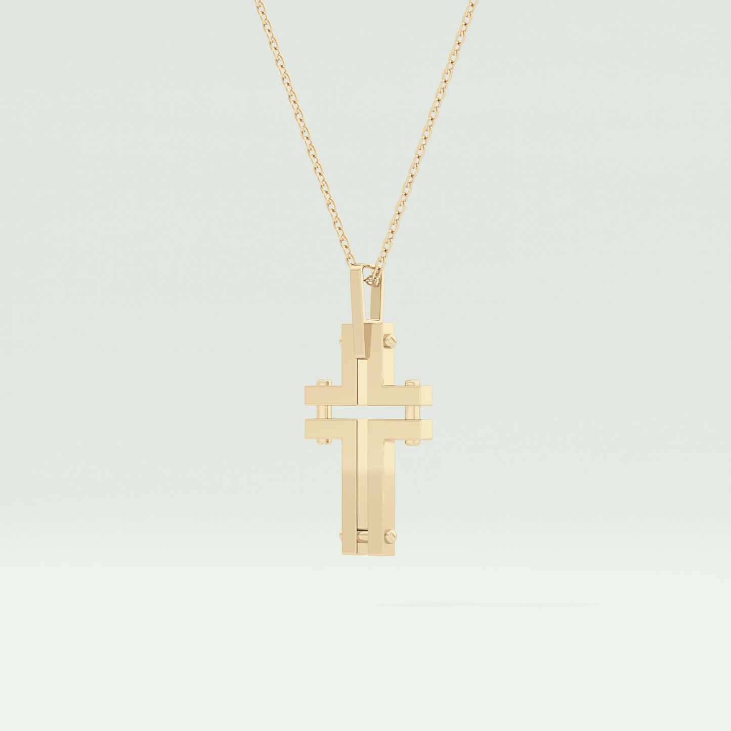 Polished Cross Unique Necklace For Him 2