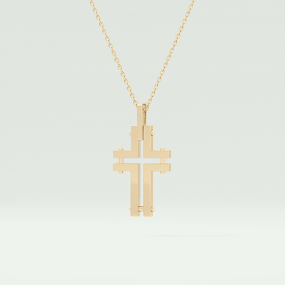 Polished Cross Unique Necklace For Him 3