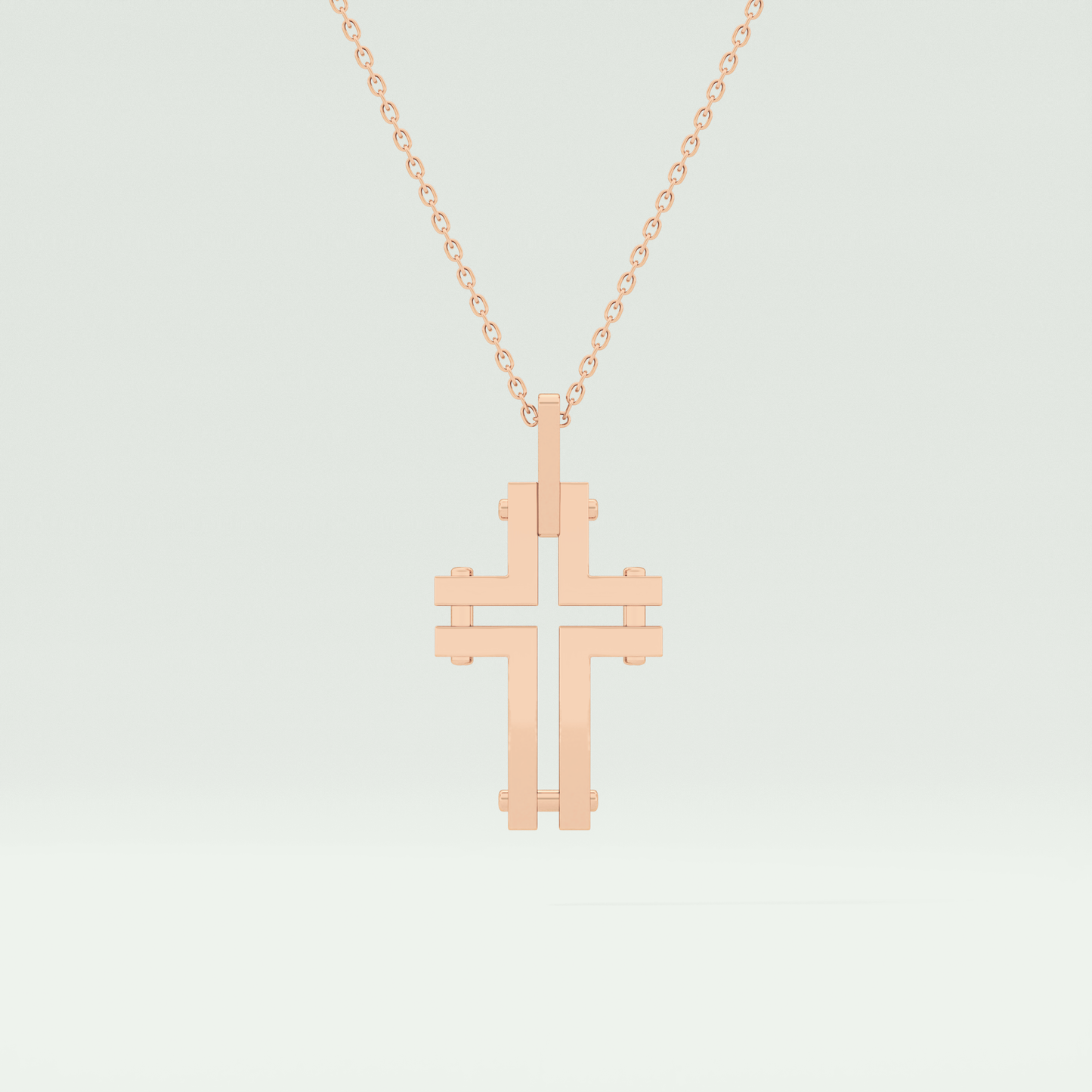 Polished Cross Unique Necklace For Him 9