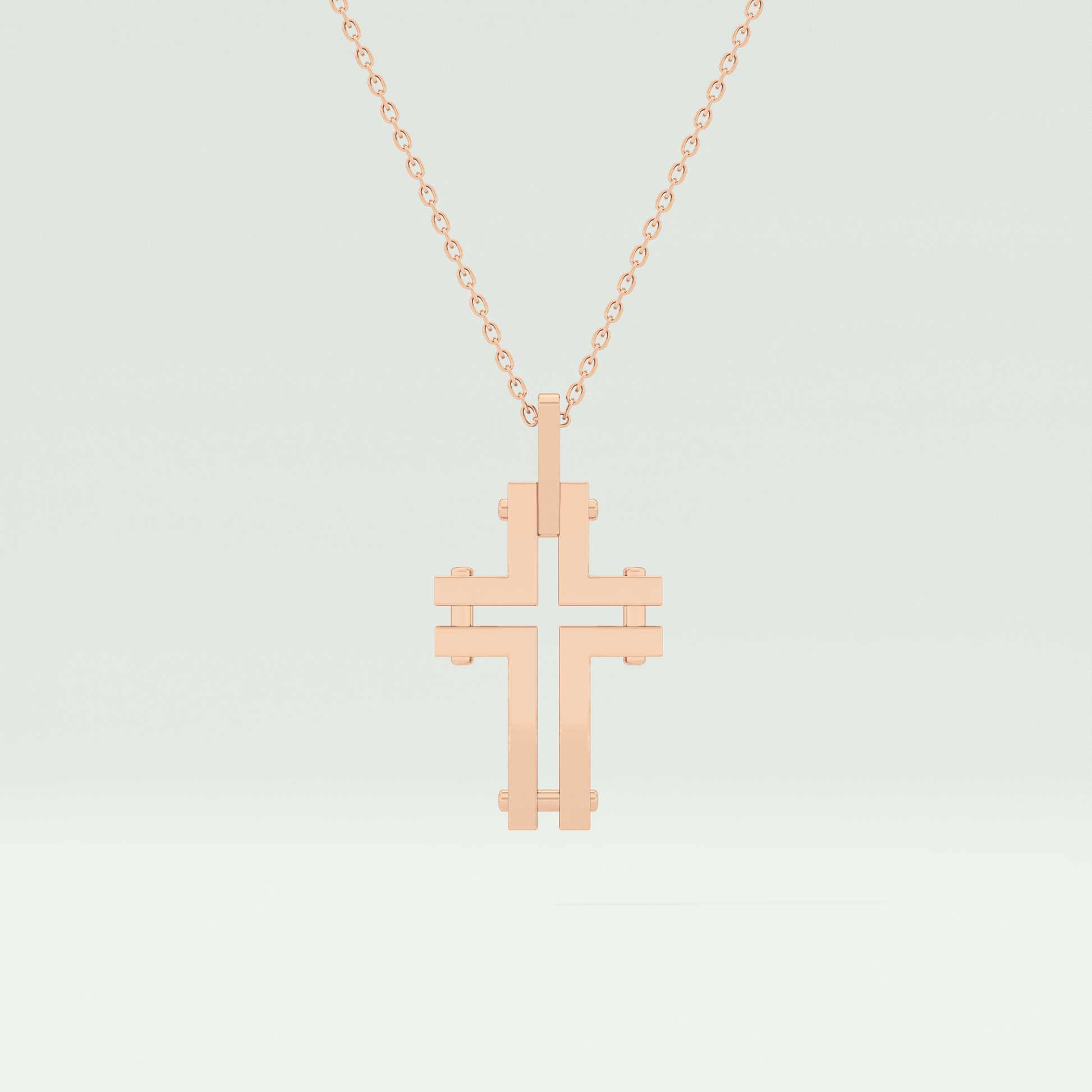 Polished Cross Unique Necklace For Him 9