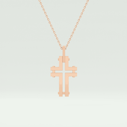 Polished Cross Unique Necklace For Him 9