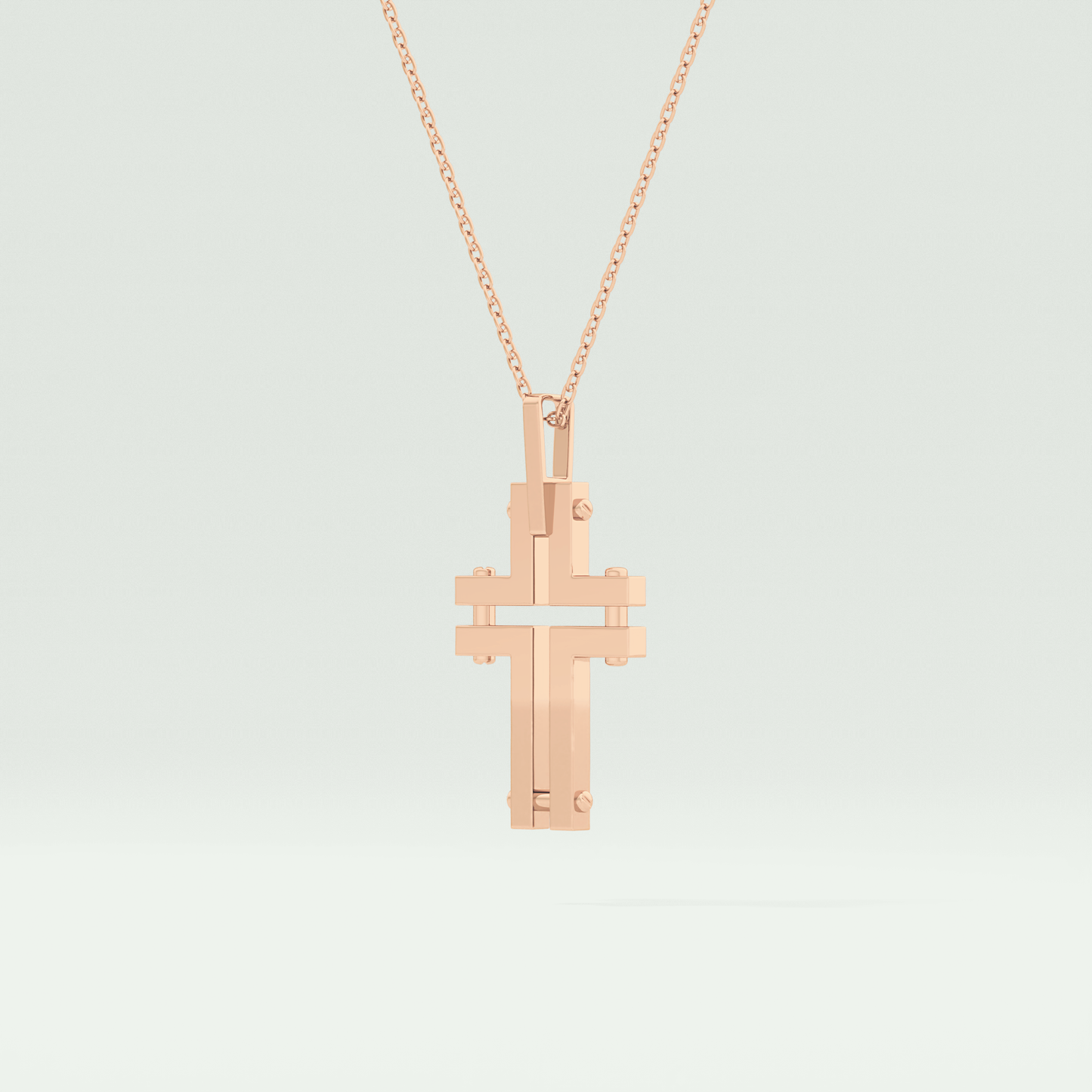 Polished Cross Unique Necklace For Him 10