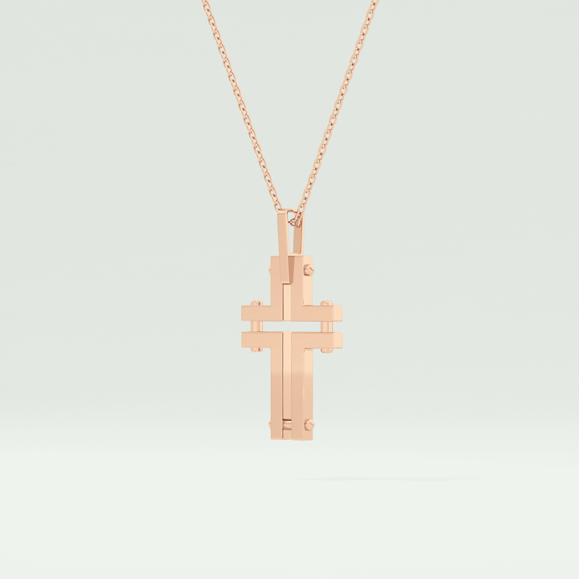 Polished Cross Unique Necklace For Him 10