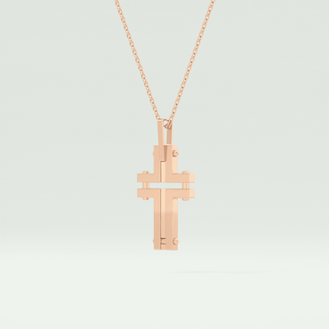 Polished Cross Unique Necklace For Him 10