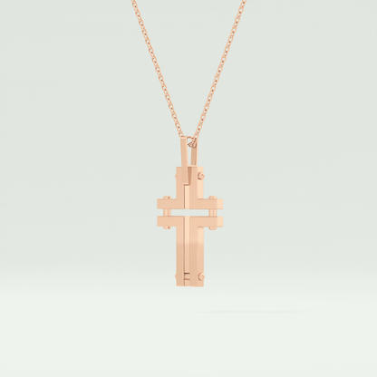 Polished Cross Unique Necklace For Him 10