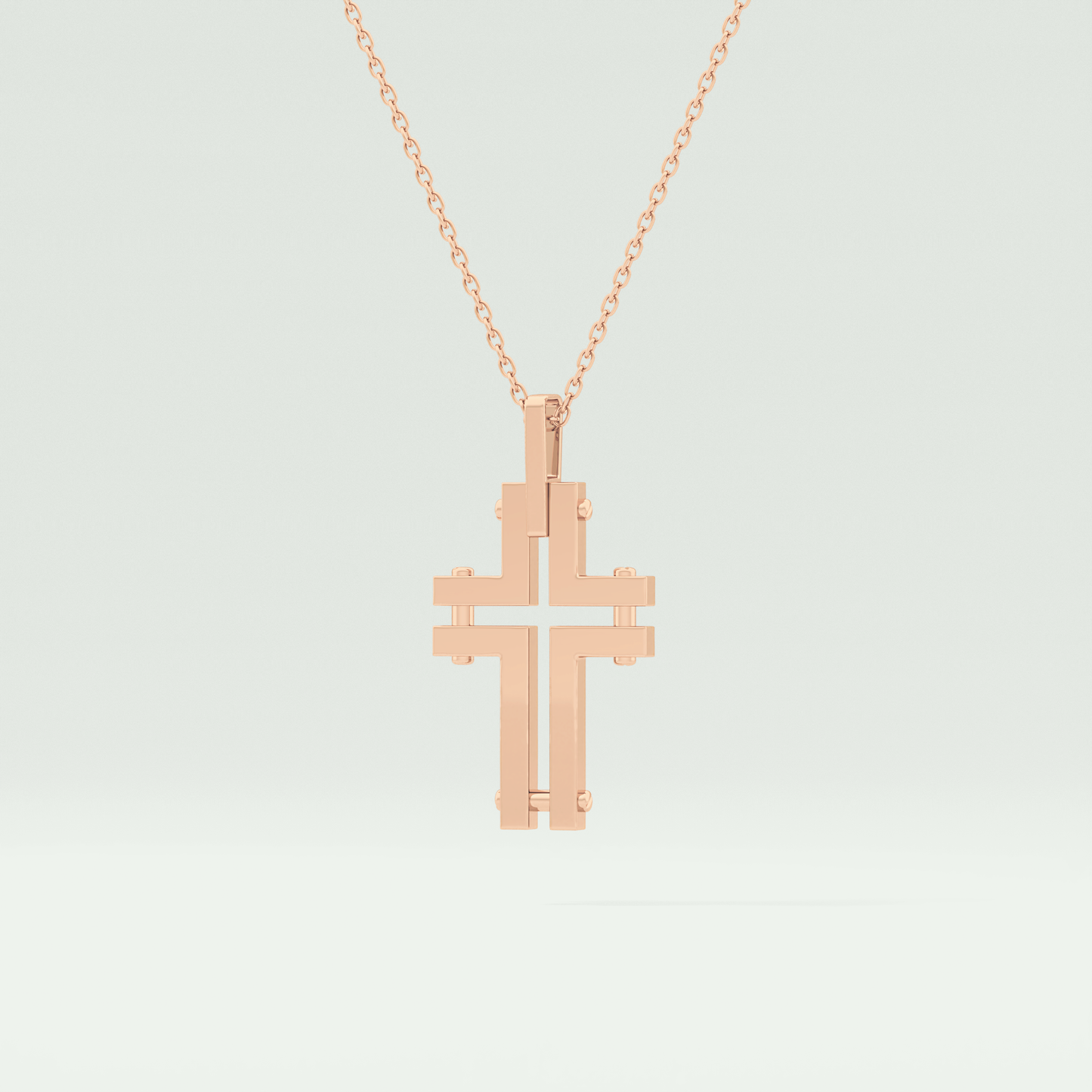 Polished Cross Unique Necklace For Him 12
