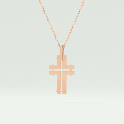 Polished Cross Unique Necklace For Him 12