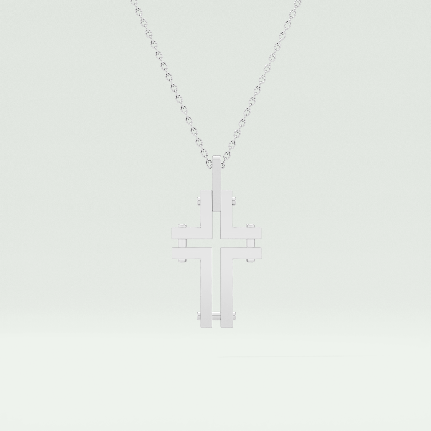 Polished Cross Unique Necklace For Him 6
