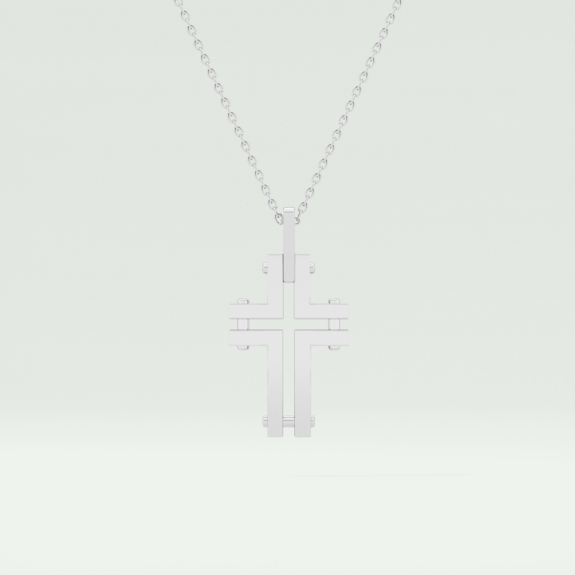 Polished Cross Unique Necklace For Him 6