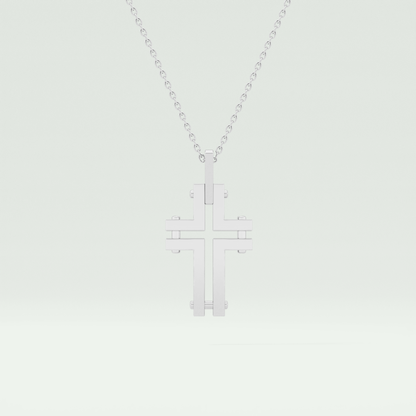Polished Cross Unique Necklace For Him 6