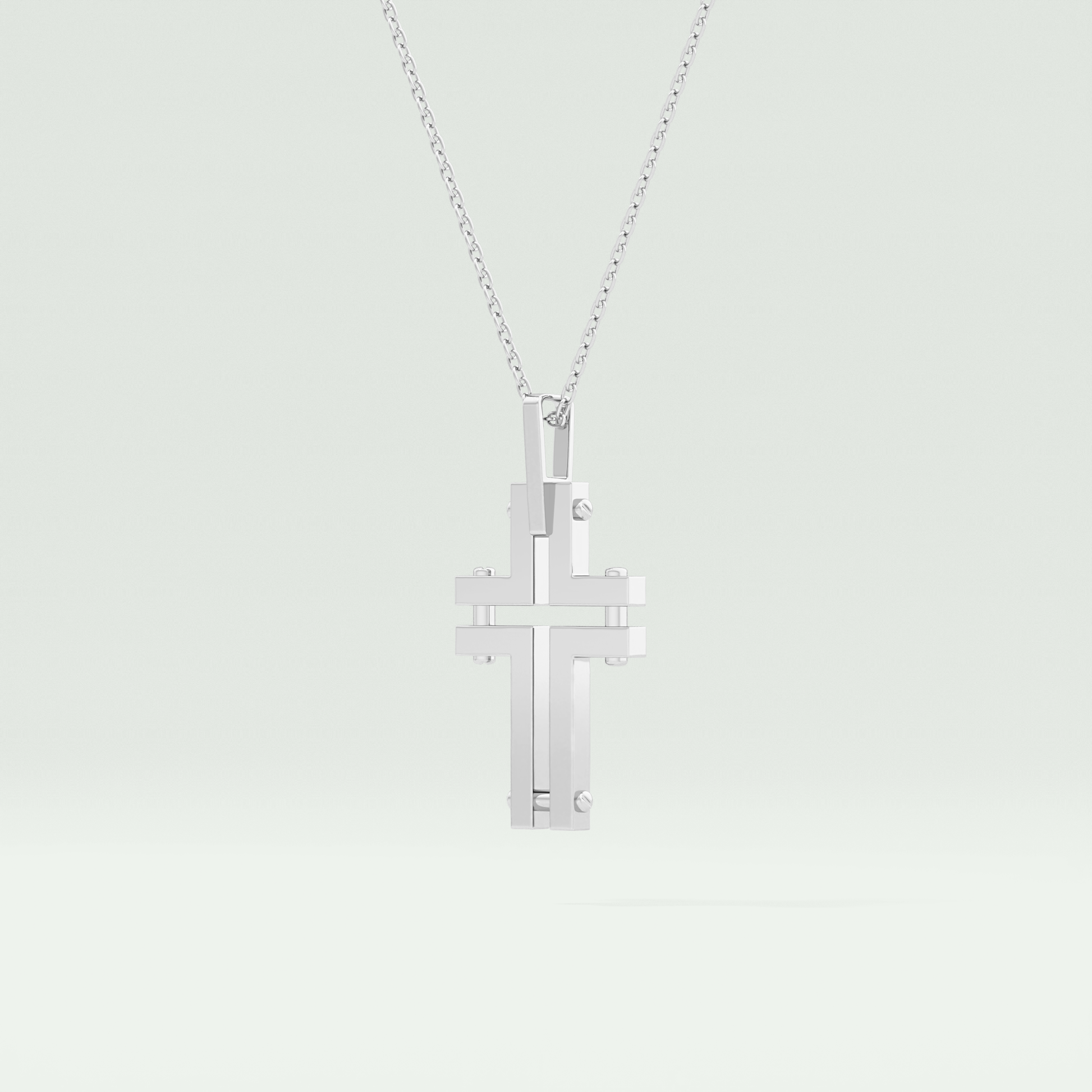 Polished Cross Unique Necklace For Him 7