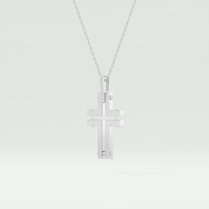 Polished Cross Unique Necklace For Him 7