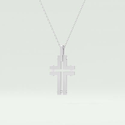 Polished Cross Unique Necklace For Him 5