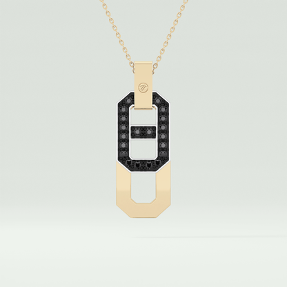 0.30 CT Elegant Black Moissanite Diamond Necklace 1