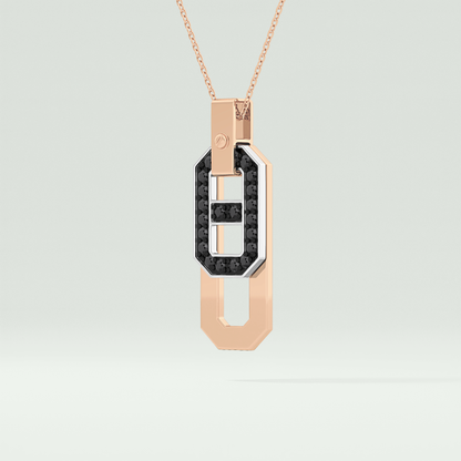 0.30 CT Elegant Black Moissanite Diamond Necklace 6