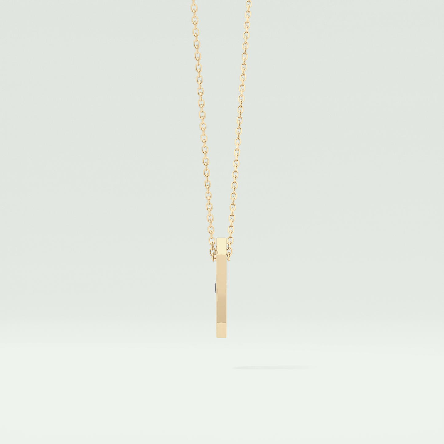 0.02 CT Black Solitaire Moissanite Diamond Necklace For Him 3