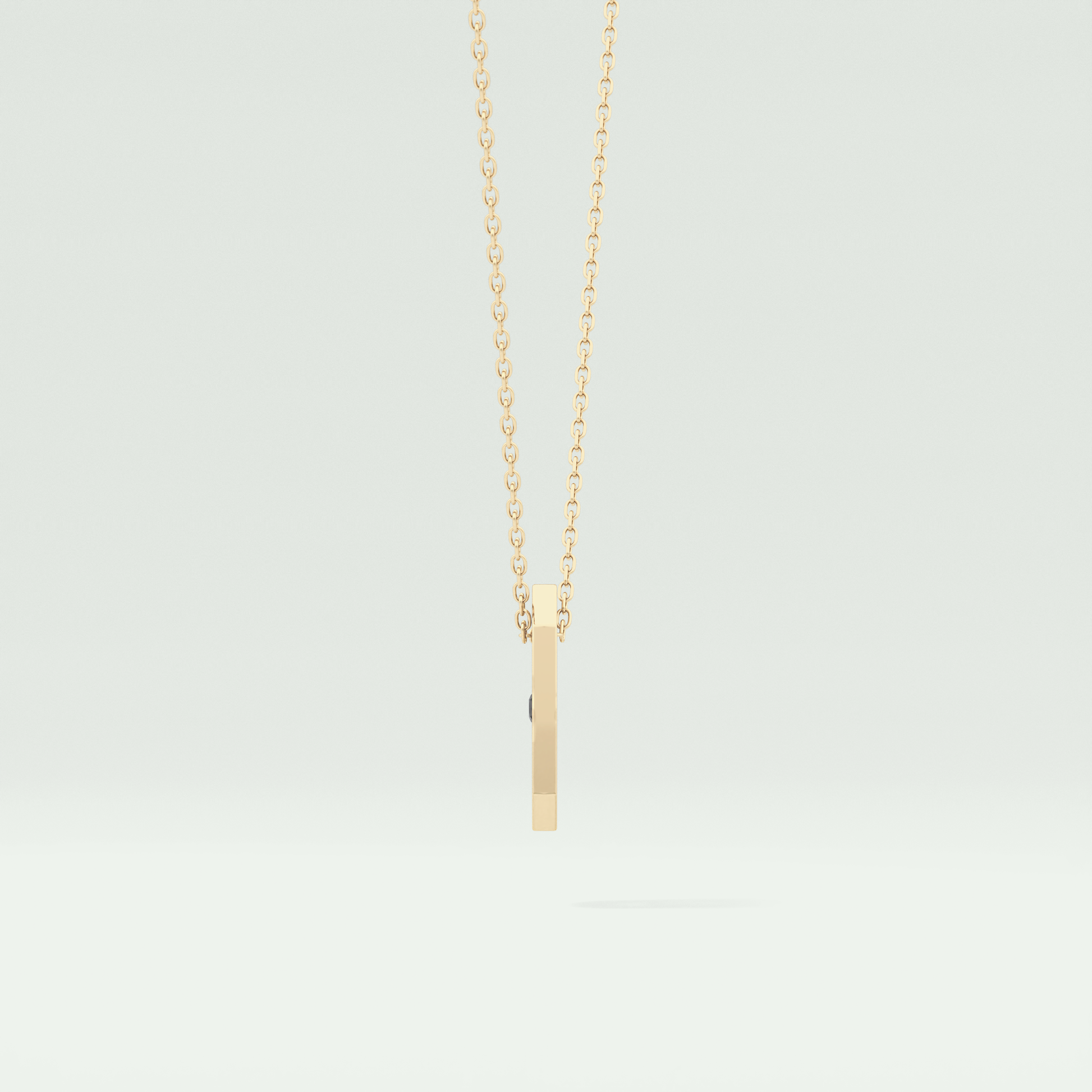 0.02 CT Black Solitaire Moissanite Diamond Necklace For Him 3