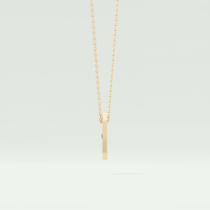 0.02 CT Black Solitaire Moissanite Diamond Necklace For Him 3