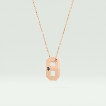 0.02 CT Black Solitaire Moissanite Diamond Necklace For Him 10