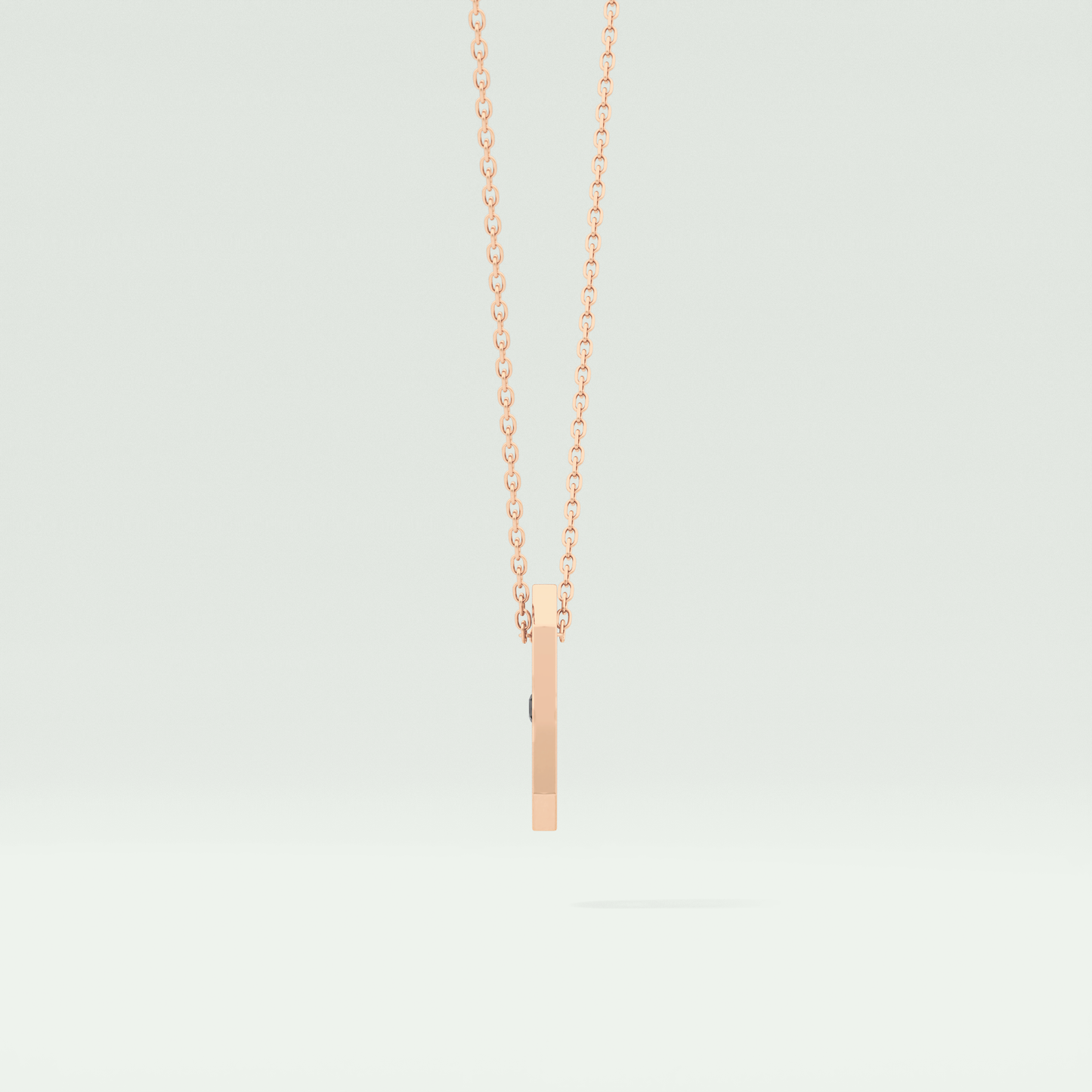 0.02 CT Black Solitaire Moissanite Diamond Necklace For Him 11