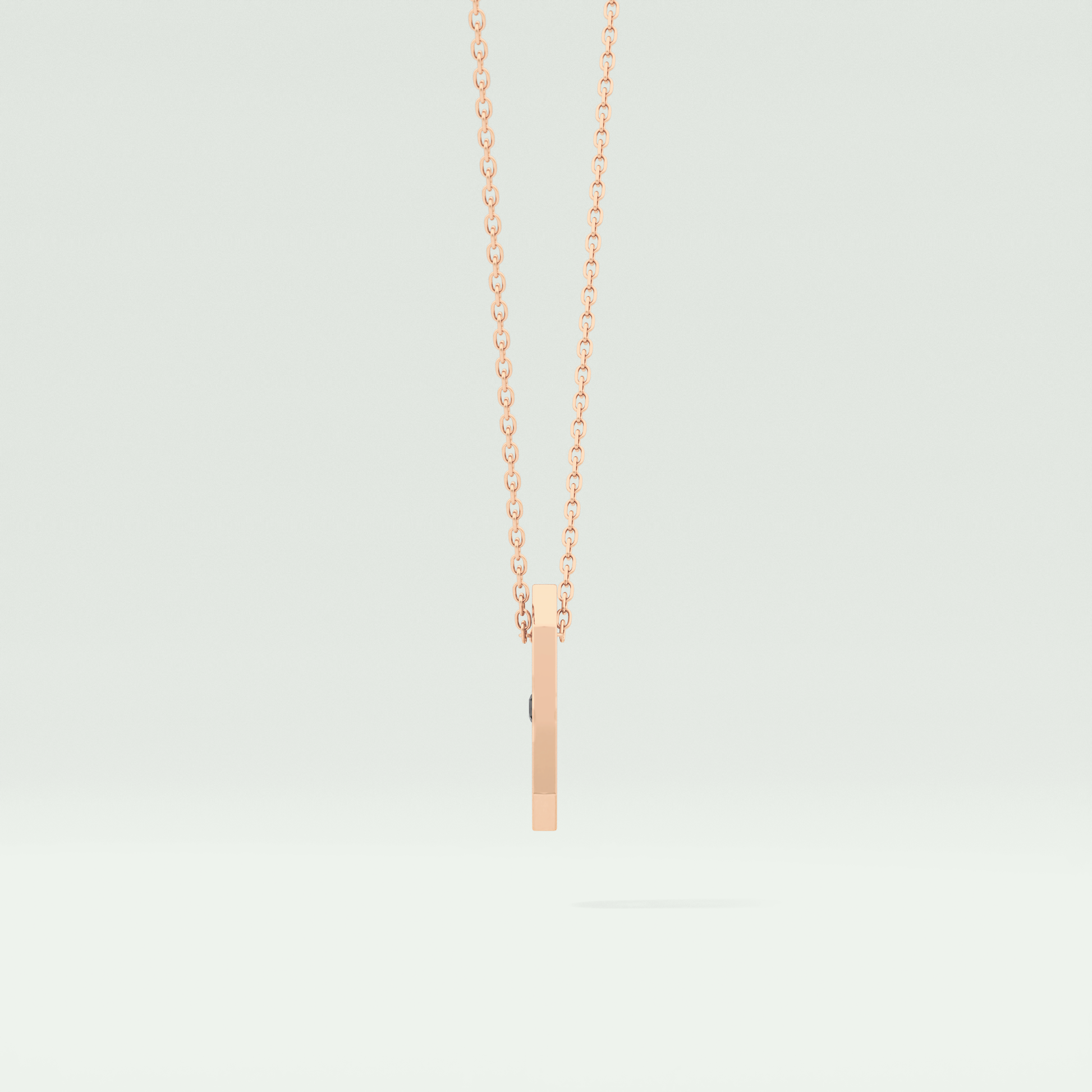 0.02 CT Black Solitaire Moissanite Diamond Necklace For Him 11