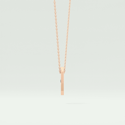 0.02 CT Black Solitaire Moissanite Diamond Necklace For Him 11