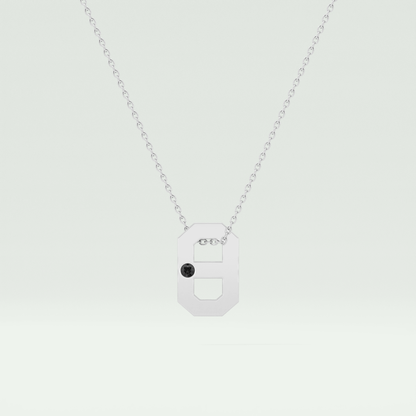 0.02 CT Black Solitaire Moissanite Diamond Necklace For Him 7