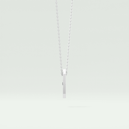 0.02 CT Black Solitaire Moissanite Diamond Necklace For Him 8