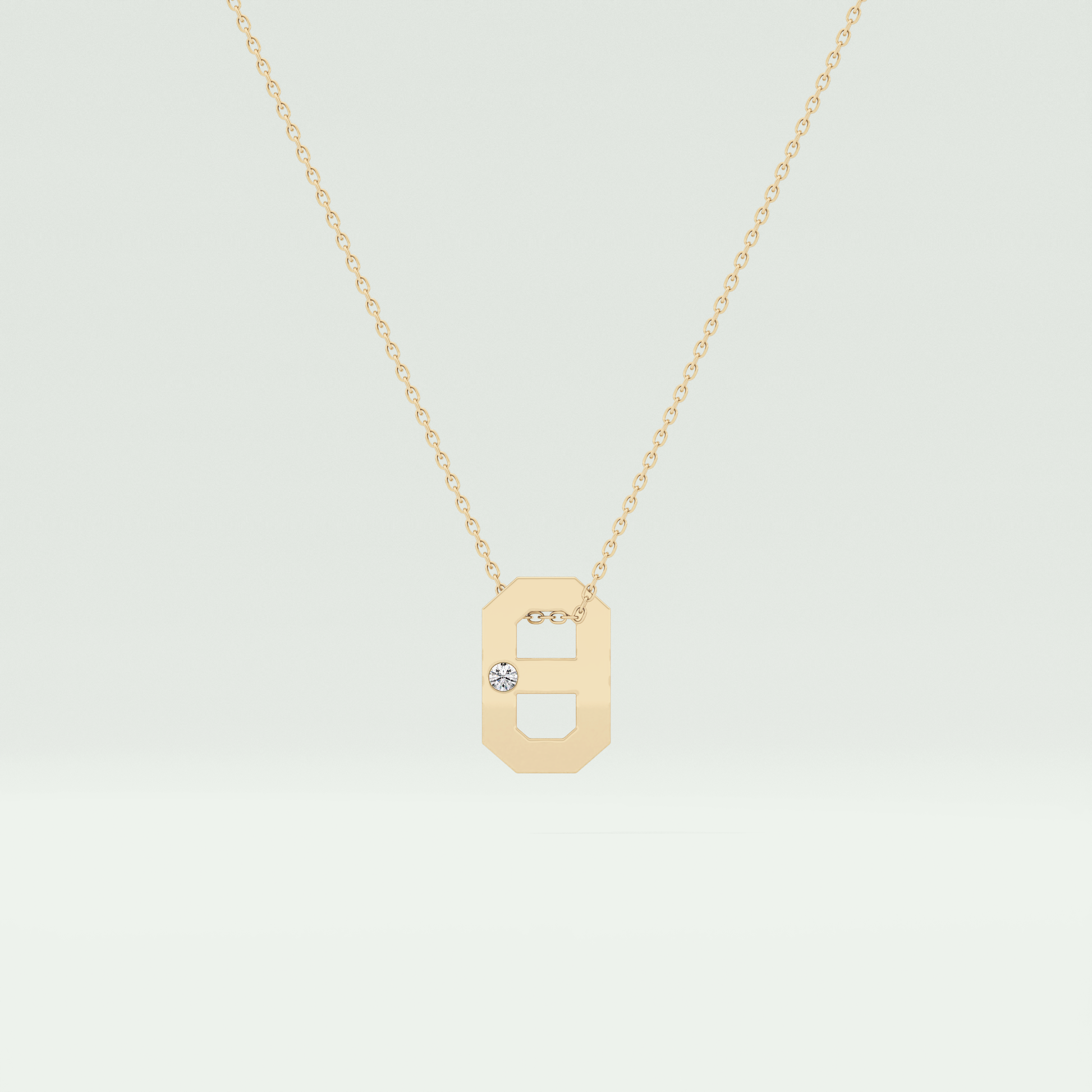 0.02 CT Round Solitaire Moissanite Diamond Necklace For Him 1