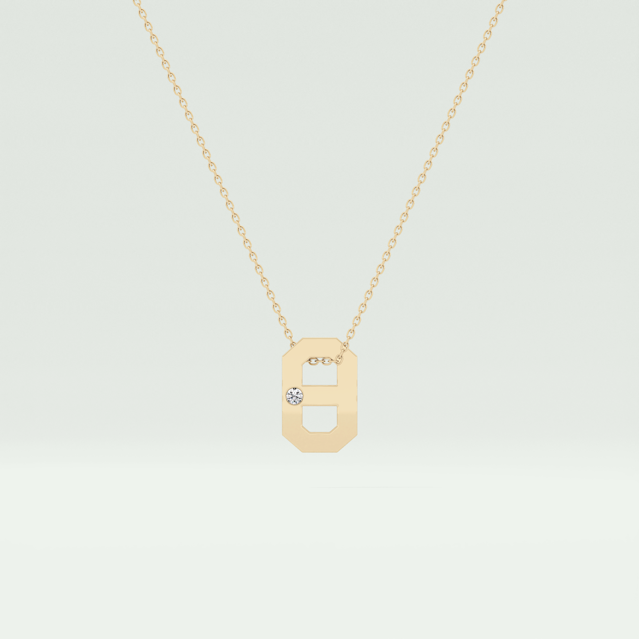 0.02 CT Round Solitaire Moissanite Diamond Necklace For Him 1