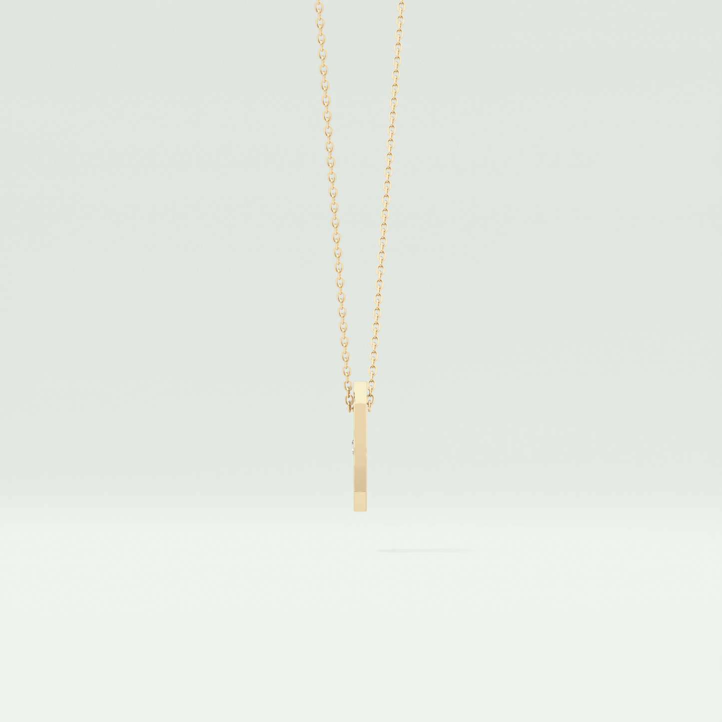 0.02 CT Round Solitaire Moissanite Diamond Necklace For Him 4