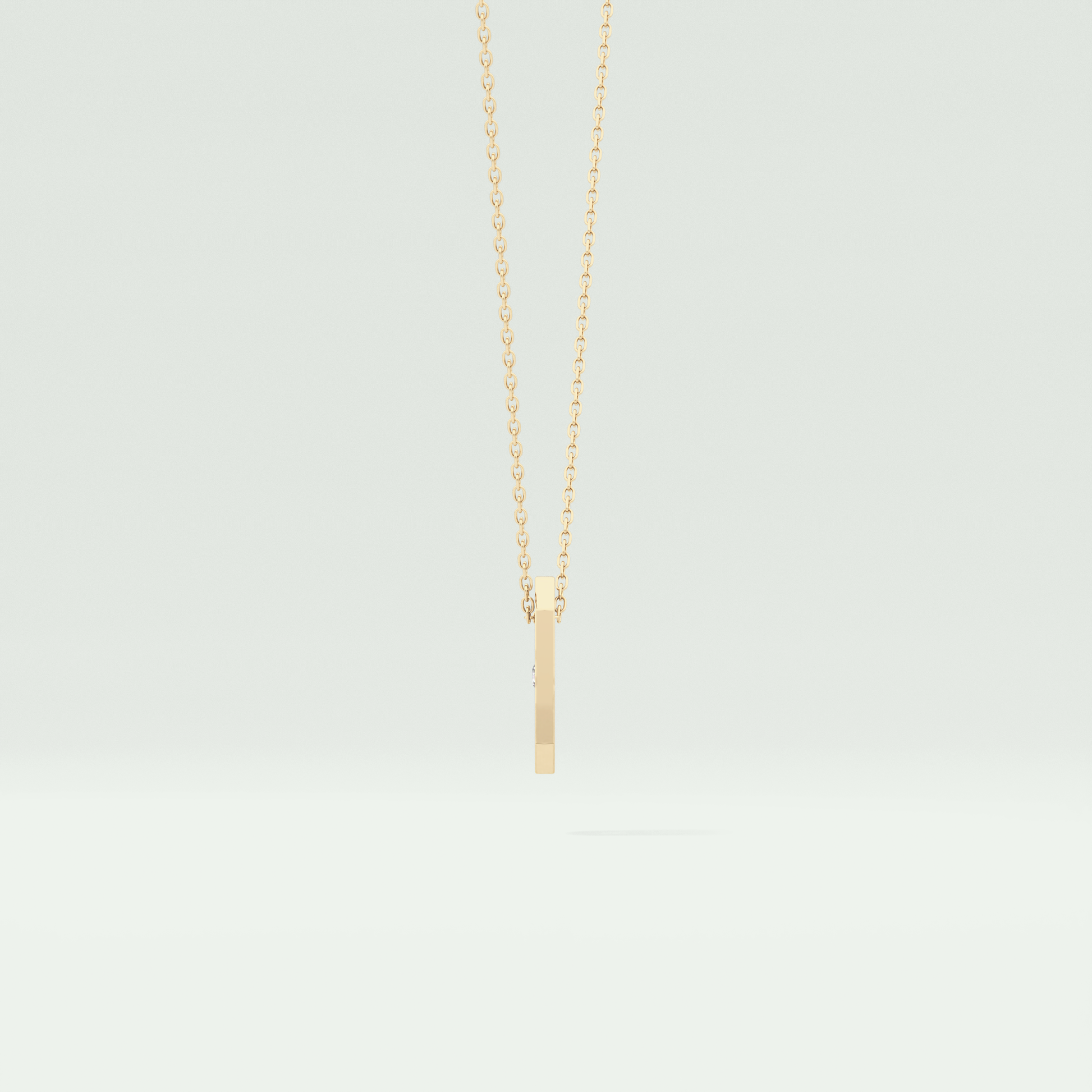 0.02 CT Round Solitaire Moissanite Diamond Necklace For Him 4