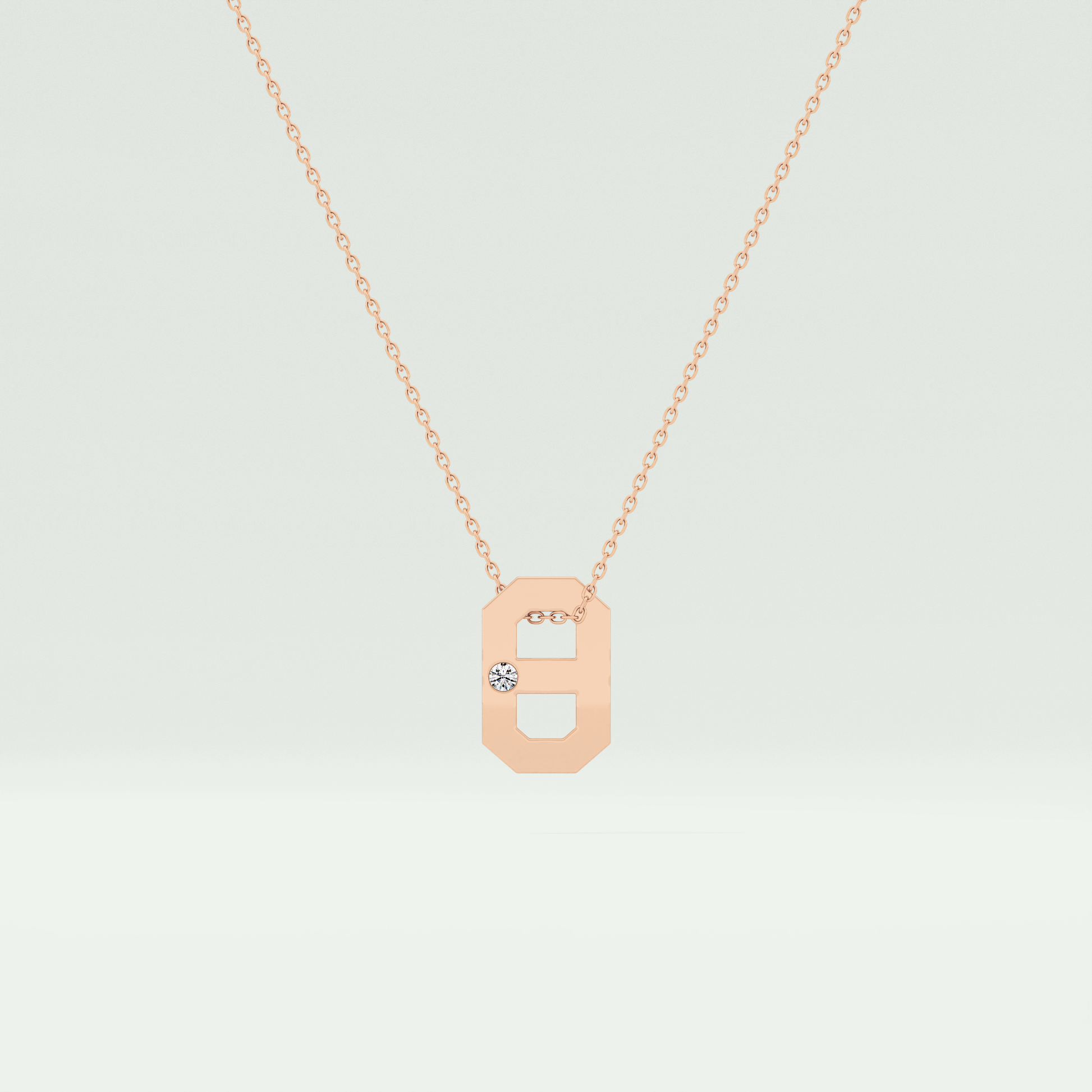 0.02 CT Round Solitaire Moissanite Diamond Necklace For Him 9