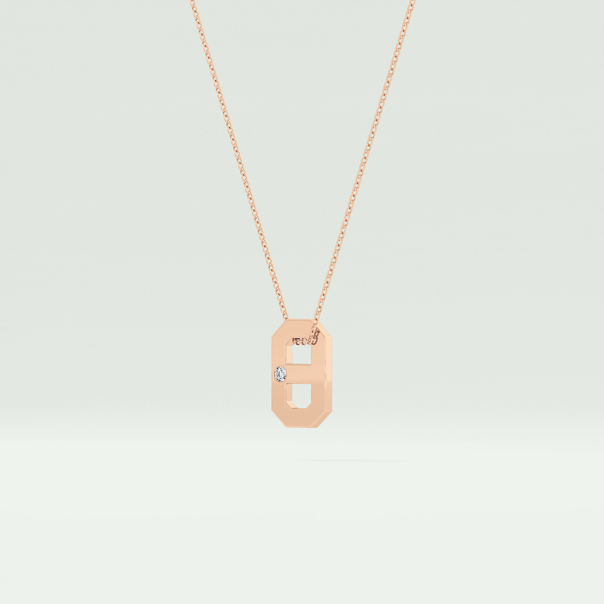 0.02 CT Round Solitaire Moissanite Diamond Necklace For Him 10