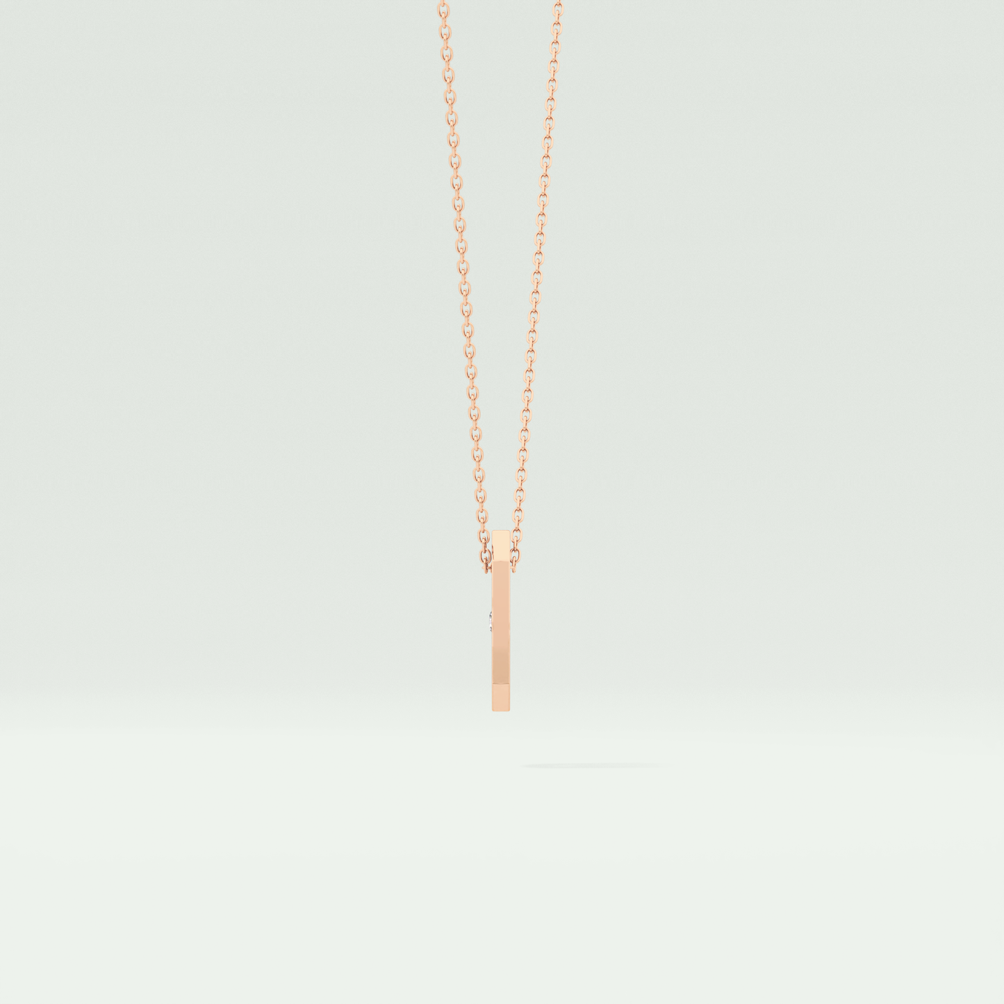 0.02 CT Round Solitaire Moissanite Diamond Necklace For Him 11