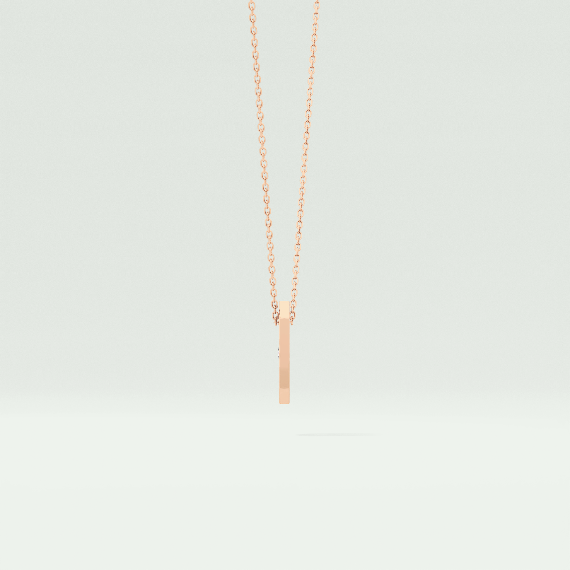 0.02 CT Round Solitaire Moissanite Diamond Necklace For Him 11