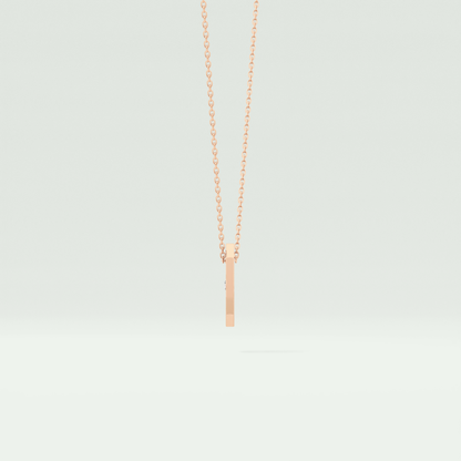 0.02 CT Round Solitaire Moissanite Diamond Necklace For Him 11