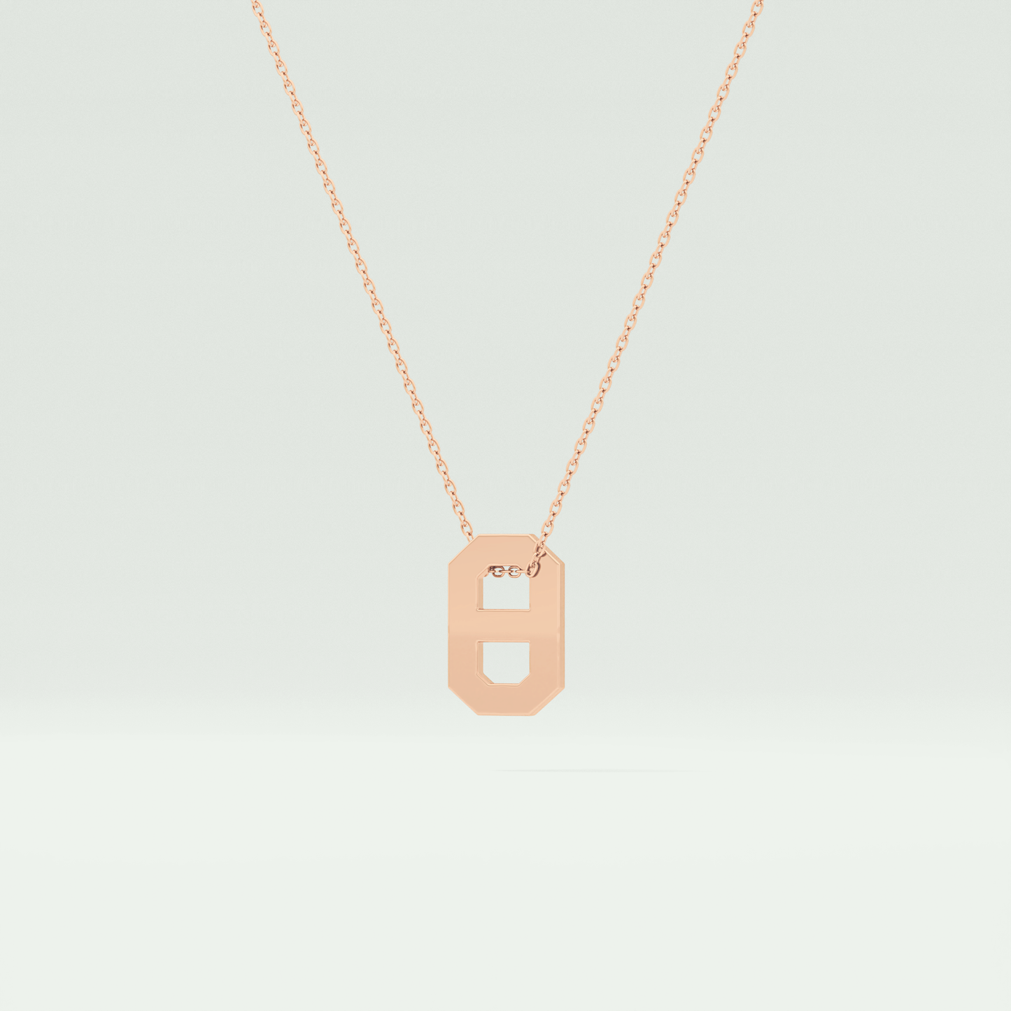 0.02 CT Round Solitaire Moissanite Diamond Necklace For Him 12